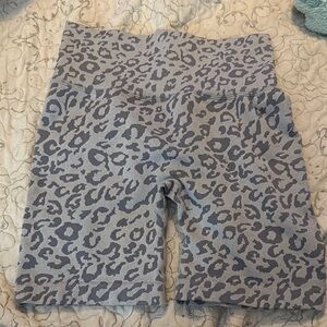 Leopard Print Biker Shorts